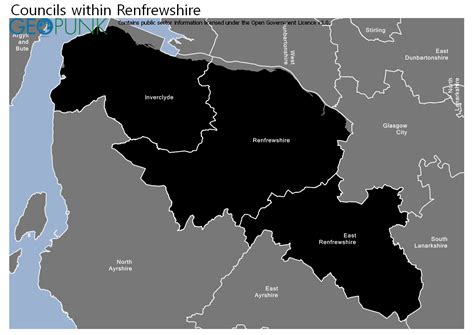 map  details  east renfrewshire council local authority