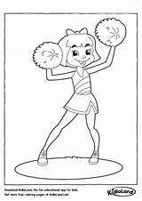 Coloring Pages Cheerleader Printable Kidloland Worksheets sketch template