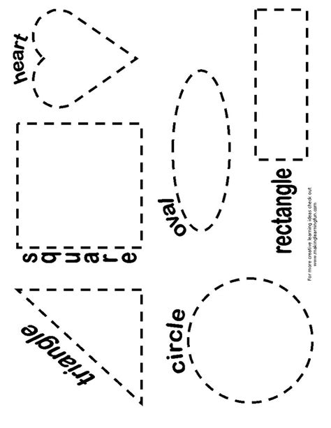 template shapes preschool printable shapes  preschool