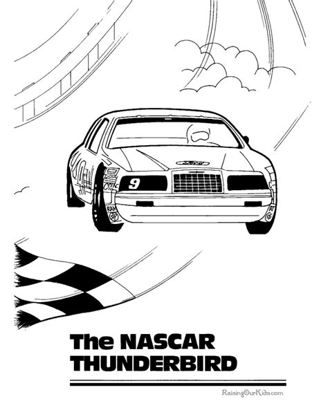 nascar coloring page
