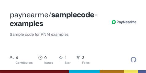 github paynearmesamplecode examples sample code  pnm examples