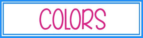 colors label
