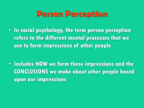 person perception powerpoint    id