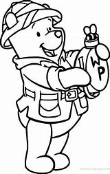 Pooh Winnie Coloring Animal Kingdom Wecoloringpage sketch template