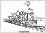 Trenes Tren Dibujo Vapor Locomotoras sketch template