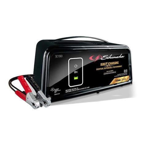 schumacher electric  amp  volt car battery charger   car battery chargers department