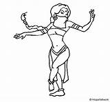 Danza Bailando Mora Arabe Contemporanea Princesse Araba Principessa Dansant Colorier Princesas Pintar Acolore Leyendas Ardusat sketch template