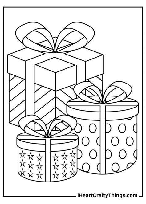 christmas present coloring pages updated