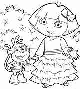 Dora Coloring Explorer Pages Drawing Christmas Cartoon Games Drawings Kids Mewarnai Printable Sketch Print Color Sheets Valentine Getdrawings Boots Explore sketch template