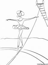Acrobat Coloring Pages Getcolorings Circus sketch template