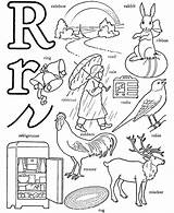 Coloring Pages Letter Alphabet Words Letters Kids Sheets Color Abc Activity Print Printable Rainbow Honkingdonkey sketch template