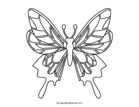 printable butterfly stencil template   coloring page