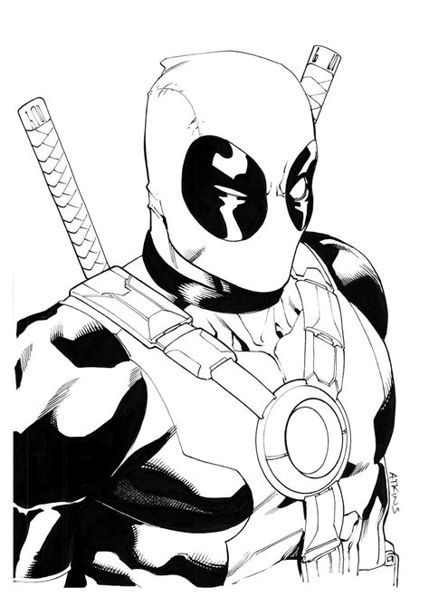 printable deadpool coloring pages  kids