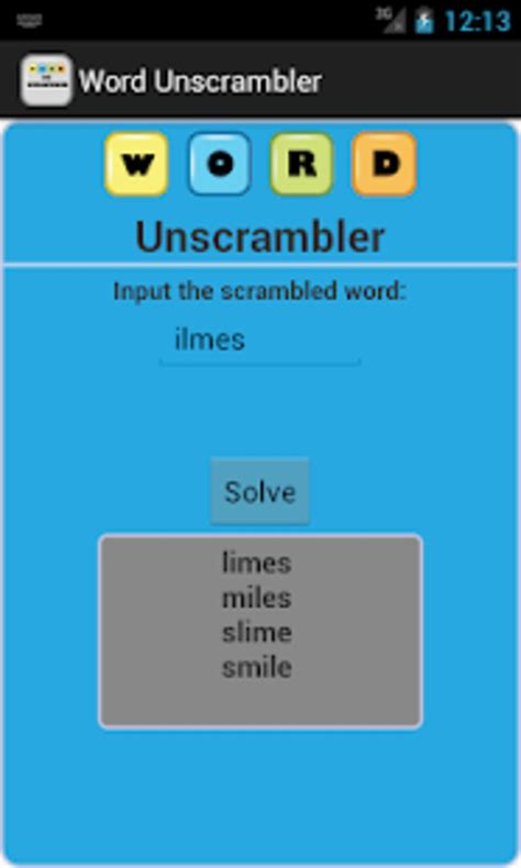 word unscrambler apk  android