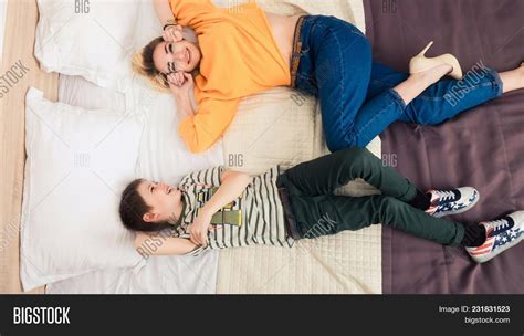 Mother Son On Bed Image And Photo Free Trial Bigstock