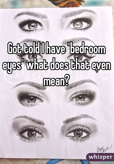 define bedroom eyes  information