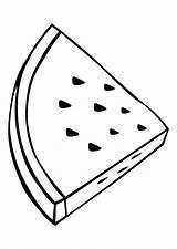 Coloring Triangle Pages Slice Watermelon Library Clipart sketch template