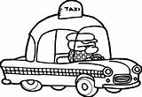 Taxi Coloring Driver Pages Cab Drawing Getdrawings Popular Getcolorings Wecoloringpage Color sketch template