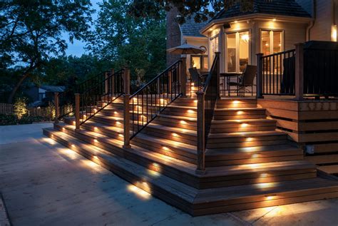 deck stair lighting kits home design ideas
