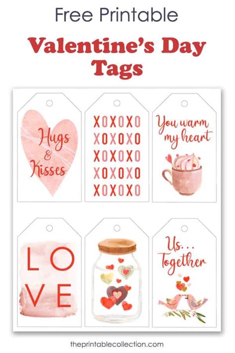 printable valentine tags  printable collection