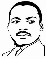 Luther Martin King Jr Coloring Pages Dr Face Cartoon Clipart Drawing History Man Draw Template Step Kids Month Colouring Printable sketch template