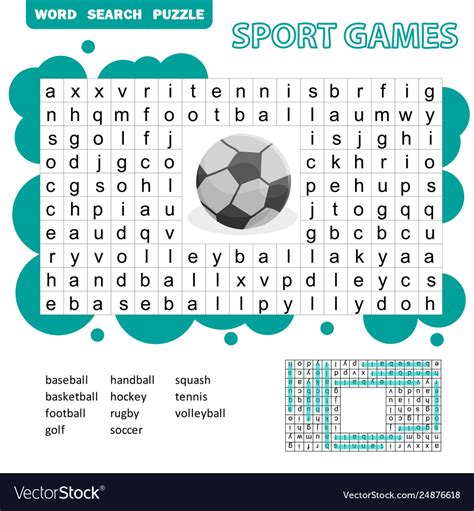 sports word search puzzles  adults
