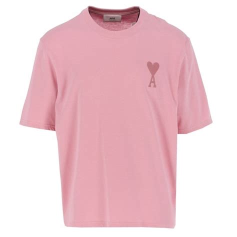 Ami Paris Pale Pink Oversized T Shirt Men From Brother2brother Uk