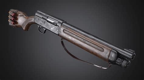 model remington model  short barrel shotgun vr ar  poly cgtrader