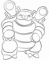 Blastoise Coloring Pokemon Pages Mega Print Collection sketch template