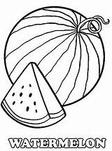 Watermelon Coloring Pages Kids Fruit Printable Slice Apple Fresh Worksheets Choose Board Summer Sheets sketch template