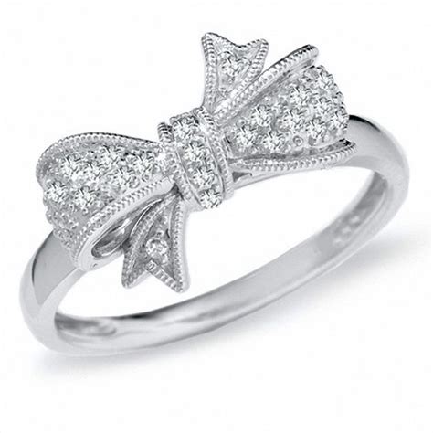 ct tw diamond bow ring   white gold gold rings rings