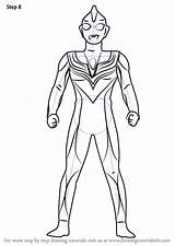Ultraman Tiga Drawingtutorials101 sketch template