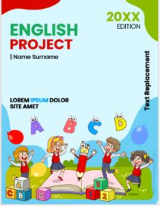 english project cover page design ms word cover page templates