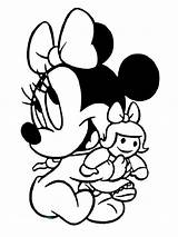 Minnie Baby Mouse Coloring Pages Mickey Printable Da Disney Color Print Mini Colorare Colouring Christmas Doll Kids Disegni Drawing Number sketch template