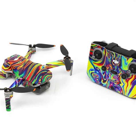 wrap skin decal stickers psychedelic dji mini  drone accessories australia
