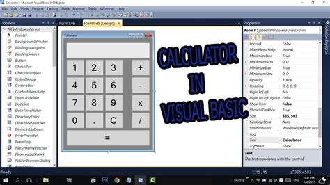 build  calculator  visual basic methodchief