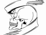 Coloring Skull Halloween sketch template