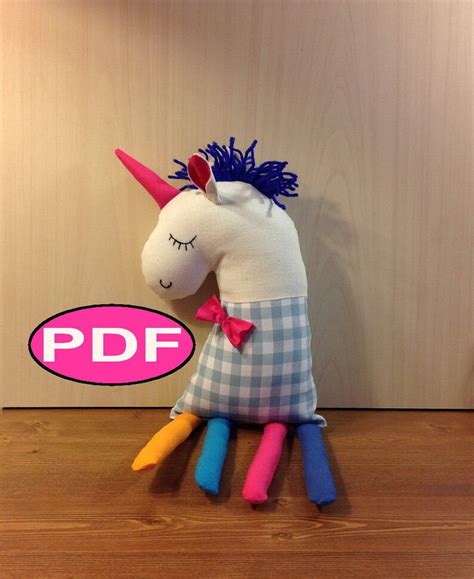 stuffed unicorn sewing pattern tutorial diy unicorn baby etsy