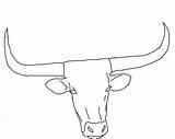 Cow Coloring Longhorn Pages Texas Face Color Head Drawing Printable Steer Cartoon Bull Outline Cattle Clipart Horns Drawings Long Draw sketch template