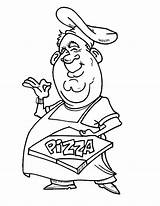 Pizza Coloring Pages Chef Coloring4free Sheets Kids Popular Printable Coloringhome sketch template
