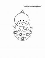Easter Chick Cute Coloring Pages Printable Little Chicken Girl Egg Hatching Print Printables Color Spring Flowers Printthistoday Eggshell Fun Baby sketch template