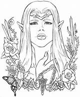 Arwen Coloring Pages Template sketch template