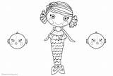 Coloring Pages Lalaloopsy Mermaid Printable Kids sketch template
