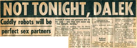 Not Tonight Dalek The Doctor Who Cuttings Archive