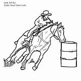 Barrel Racing Horse Coloring Pages Racer Clipart Color Clip Drawing Cliparts Silhouette Library Line Kids Index Own sketch template