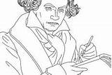 Beethoven Coloring Pages Ludwig Van sketch template