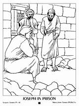 Prison Joseph Malvorlagen Bibel Colouring Gene Jozef Bezoeken sketch template
