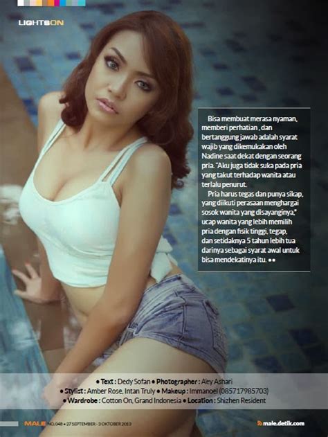 Nadine Ayu Di Majalah Male Dhe Model