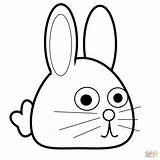 Bunny Coloring Rabbit Pages Cute Printable Drawing Face Easter Kids Outline Bunnies Rabbits Print Baby Head Spring Realistic Color Carrot sketch template
