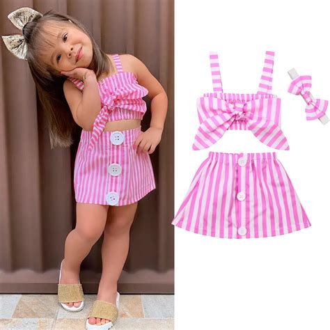 summer newborn baby girl cute pink clothes pcs cotton